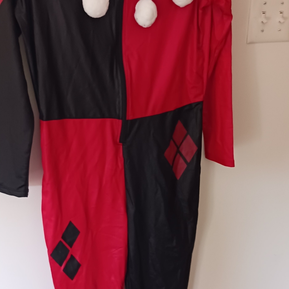 Adult Jester Costume - Red and Black Size M 3 pc.